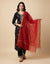 Red Monica Cotton Dupatta with Woven Motifs | Elegant Ethnic Drape (2.5 Metres Approx.)