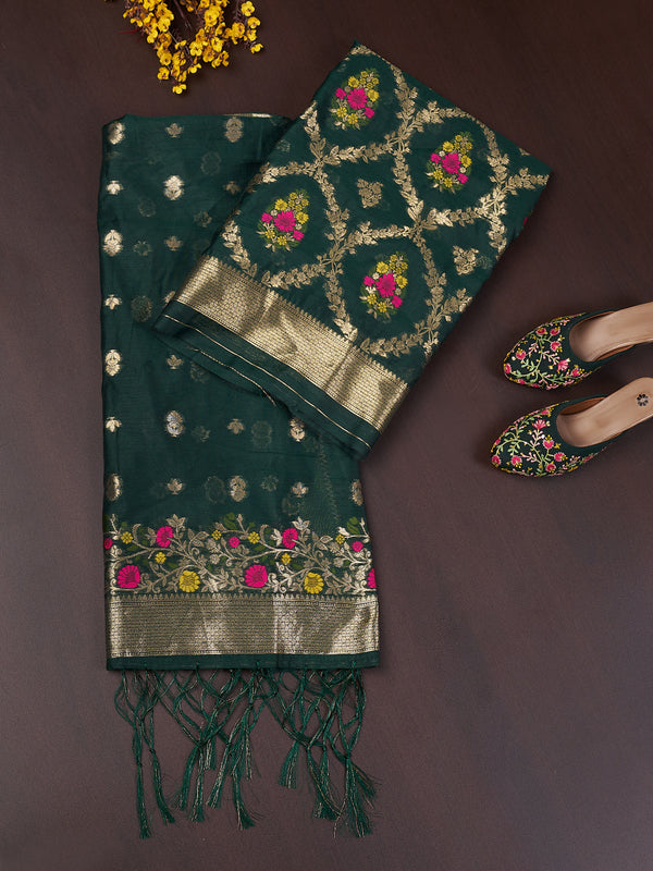 Women’s Cotton Unstitched Suit Set | Elegant Ethnic Ensemble