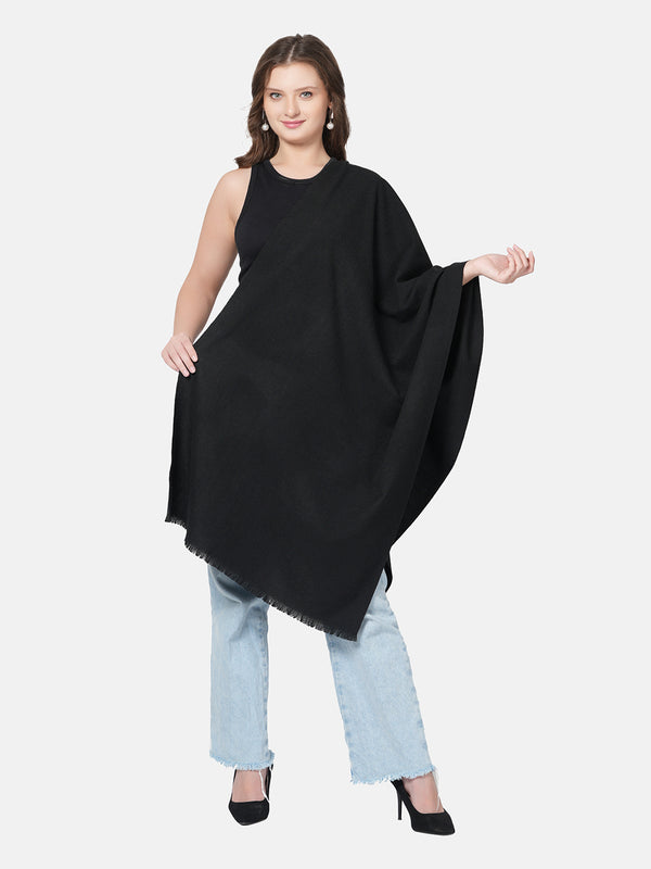 Solid Woolen Women Stole | Classic Minimal Wrap (80 × 28 Inches)