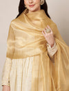 Soft Gold Cotton Silk Dupatta with Subtle Woven Texture (Size: 2.5x1 m Approx)