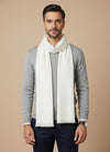 Solid Woolen Mens Stole | Classic Minimal Winter Wrap (80 × 28 Inches)