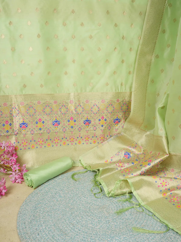 Women’s Banarasi Silk Unstitched Suit Set | Luxurious Ethnic Ensemble