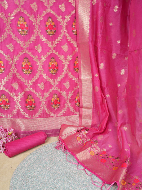 Women’s Cotton Unstitched Suit Set | Elegant Ethnic Ensemble