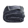 Super Soft Solid Velvet Finish Blue Flannel AC Blanket (Size: 90 x 90 Inches) Shivmani Creations 