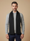Solid Woolen Mens Stole | Classic Minimal Winter Wrap (80 × 28 Inches)