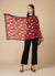 Printed Silk Women Stole with Artistic Motif Design | Elegant Lightweight Wrap (80 × 28 Inches)
