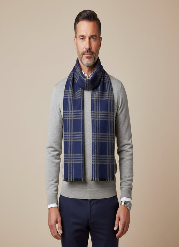 Reversible Woolen Acrylic Muffler | Classic Winter Essential (70 × 12 Inches)