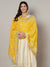 Yellow Georgette Dupatta with Hand Gota Patti Work (Size: 2.5x1 m Approx)