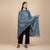 Kani Work Bamboo Silk Cutwork Women Shawl – Teal & Blue Elegance (80 x 40 Inches)