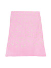 Micro Wool Pink Feather Motif Women Stole | Soft Wrap with Subtle Woven Accents (80 × 28 Inches)