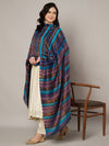 Woolen Zig-Zag Moonlight Zari Women Stole | Traditional Winter Wrap (80 x 28 Inches)