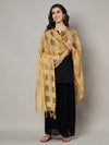 Beige Cotton Woven Check Dupatta with Tassel Detailing (Size: 2.5x1 m Approx)