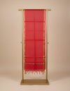 Red Monica Cotton Dupatta with Woven Motifs | Elegant Ethnic Drape (2.5 Metres Approx.)