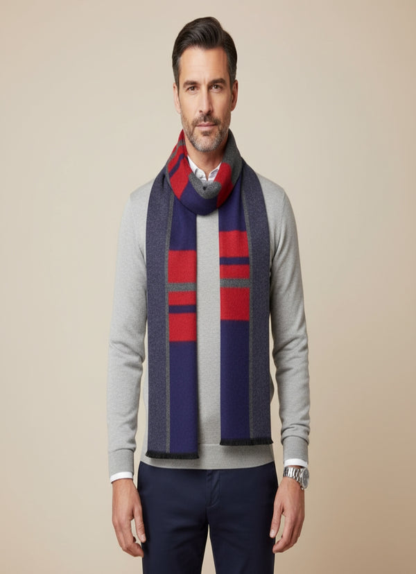 Reversible Woolen Acrylic Muffler | Classic Winter Essential (70 × 12 Inches)