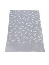 Micro Wool Grey Feather Motif Women Stole | Soft Wrap with Subtle Woven Accents (80 × 28 Inches)