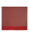 Woolen Women Shawl in Maroon with All-Over Floral Jaal Weave (80 x 40 Inches)