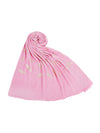 Micro Wool Pink Feather Motif Women Stole | Soft Wrap with Subtle Woven Accents (80 × 28 Inches)