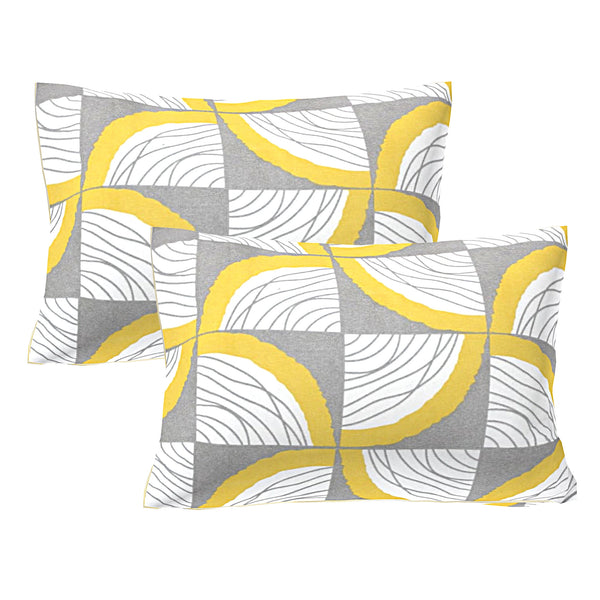 Queen Size 210 TC Elastic Fitted Cotton Bedsheet Set with 2 Pillow Covers (72 × 78 Inches)