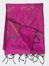 Pink Banarasi Silk Dupatta with Woven Butti Motifs & Zari Border (Size: 2.5x1 m Approx)