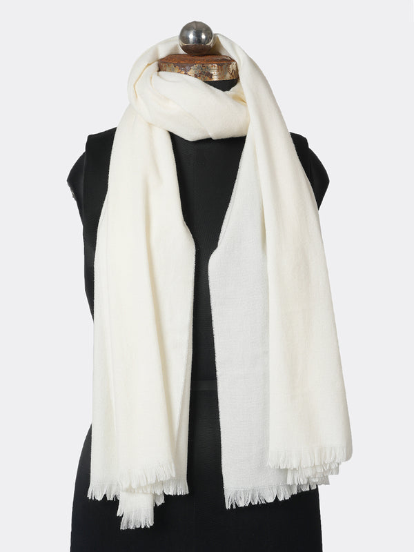 Solid Woolen Women Stole | Classic Minimal Wrap (80 × 28 Inches)