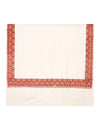 White Woolen Women Shawl with Traditional Embroidered Border (80 x 40 Inches)