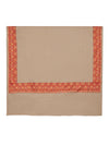 Brown Woolen Women Shawl with Traditional Embroidered Border (80 x 40 Inches)