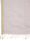 Silver Cotton Silk Dupatta with Subtle Woven Texture (Size: 2.5x1 m Approx)