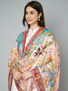 Bamboo Silk Heritage Printed Women Stole | Elegant Artisanal Statement Wrap (80 × 28 Inches)