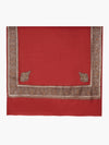 Red Woolen Women Shawl with Intricate Embroidered Detailing – Winter Wrap (80 x 40 Inches)