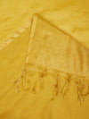 Yellow Sheer Handwoven Cotton Dupatta with Tassel Finish (Size: 2.5x1 m Approx)