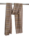 Reversible Woolen Women Stole with Fine Striped Weave | Soft Wrap (80 × 28 Inches)
