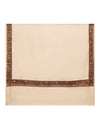 Beige Woolen Women Shawl with Traditional Multicolour Embroidered Border (80 x 40 Inches)
