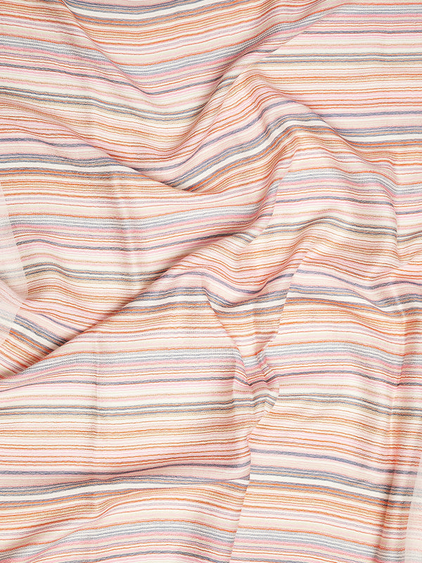 Reversible Woolen Women Stole with Fine Striped Weave | Soft Wrap (80 × 28 Inches)