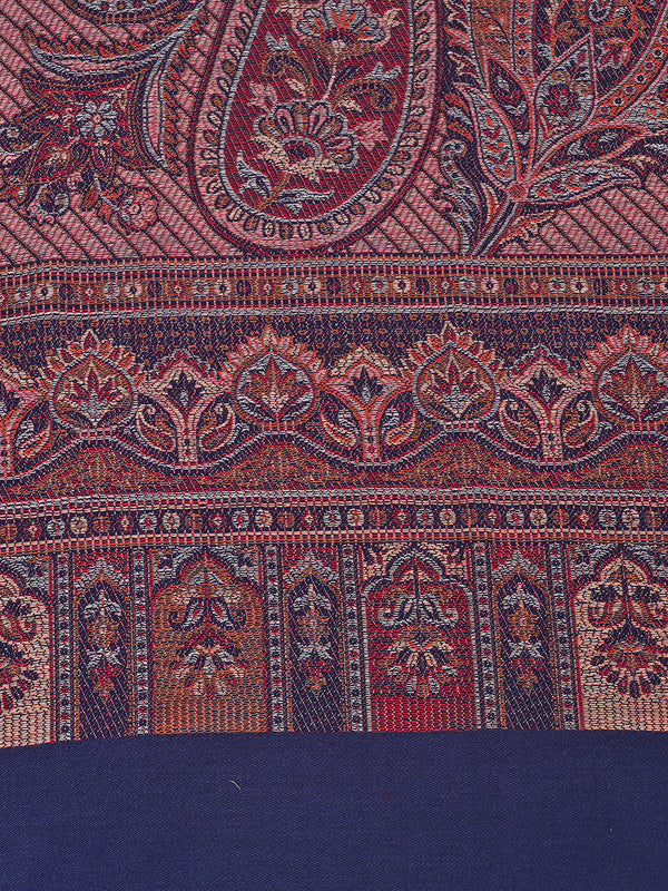 Blue Jamawar Wool Blend Women Shawl with Intricate Paisley Weave – 80×40 Inches