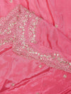 Pink Chinon Dupatta with Scalloped Embroidered Border & Sequin Motifs (Size: 2.5x1 m Approx)