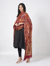 Bandhani Banarasi Gharchola Silk Dupatta with Zari Border (Size: 2.5x1 m Approx)