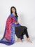 Bandhani Banarasi Gharchola Silk Dupatta in Pink & Royal Blue (Size: 2.5x1 m Approx)