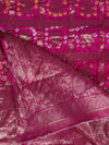 Rani Bandhani Banarasi Gharchola Silk Dupatta with Zari Border (Size: 2.5x1 m Approx)