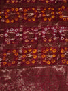 Bandhani Banarasi Gharchola Silk Dupatta with Zari Border (Size: 2.5x1 m Approx)