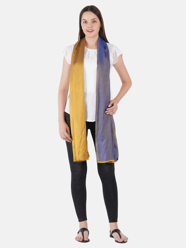 Reversible Bamboo Silk Women Stole | Elegant Dual-Tone Statement Wrap (80 × 28 Inches)