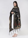 Black Paithani Silk Dupatta with Traditional Peacock Motifs (Size: 2.5x1 m Approx) Dupatta Shivmani Creations 