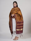 Royal Mustard Paithani Silk Dupatta with Geometric Motifs & Contrast Zari Border (Size: 2.5x1 m Approx)