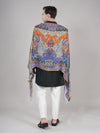 Bamboo Silk Heritage Printed Mens Stole | Refined Traditional Statement Wrap (80 × 28 Inches)