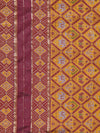 Royal Mustard Paithani Silk Dupatta with Geometric Motifs & Contrast Zari Border (Size: 2.5x1 m Approx)