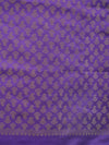 Purple Banarasi Silk Dupatta with Gold Zari Buti & Ornate Border (Size: 2.5x1 m Approx)