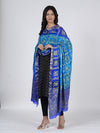 Bandhani Banarasi Gharchola Silk Dupatta in Sky Blue & Royal Blue (Size: 2.5x1 m Approx)