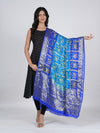 Bandhani Banarasi Gharchola Silk Dupatta in Sky Blue & Royal Blue (Size: 2.5x1 m Approx)