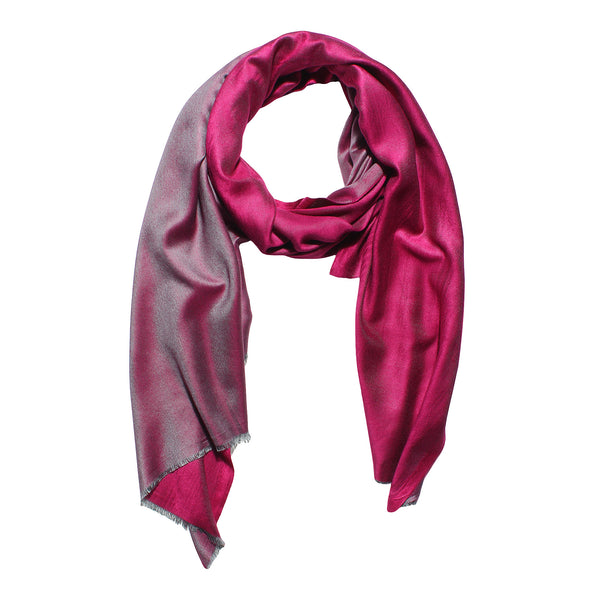 Reversible Bamboo Silk Women Stole | Elegant Dual-Tone Statement Wrap (80 × 28 Inches)