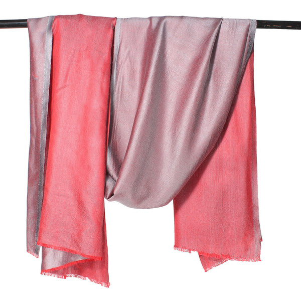 Reversible Bamboo Silk Women Stole | Elegant Dual-Tone Statement Wrap (80 × 28 Inches)