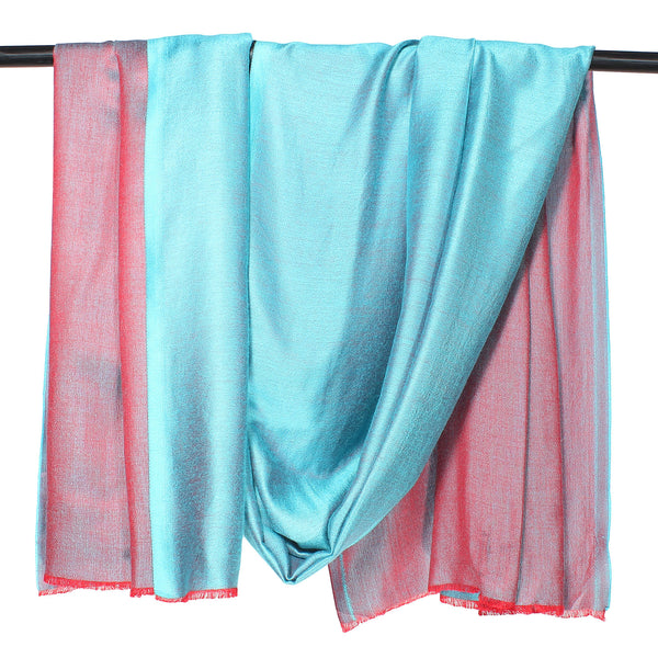 Reversible Bamboo Silk Women Stole | Elegant Dual-Tone Statement Wrap (80 × 28 Inches)